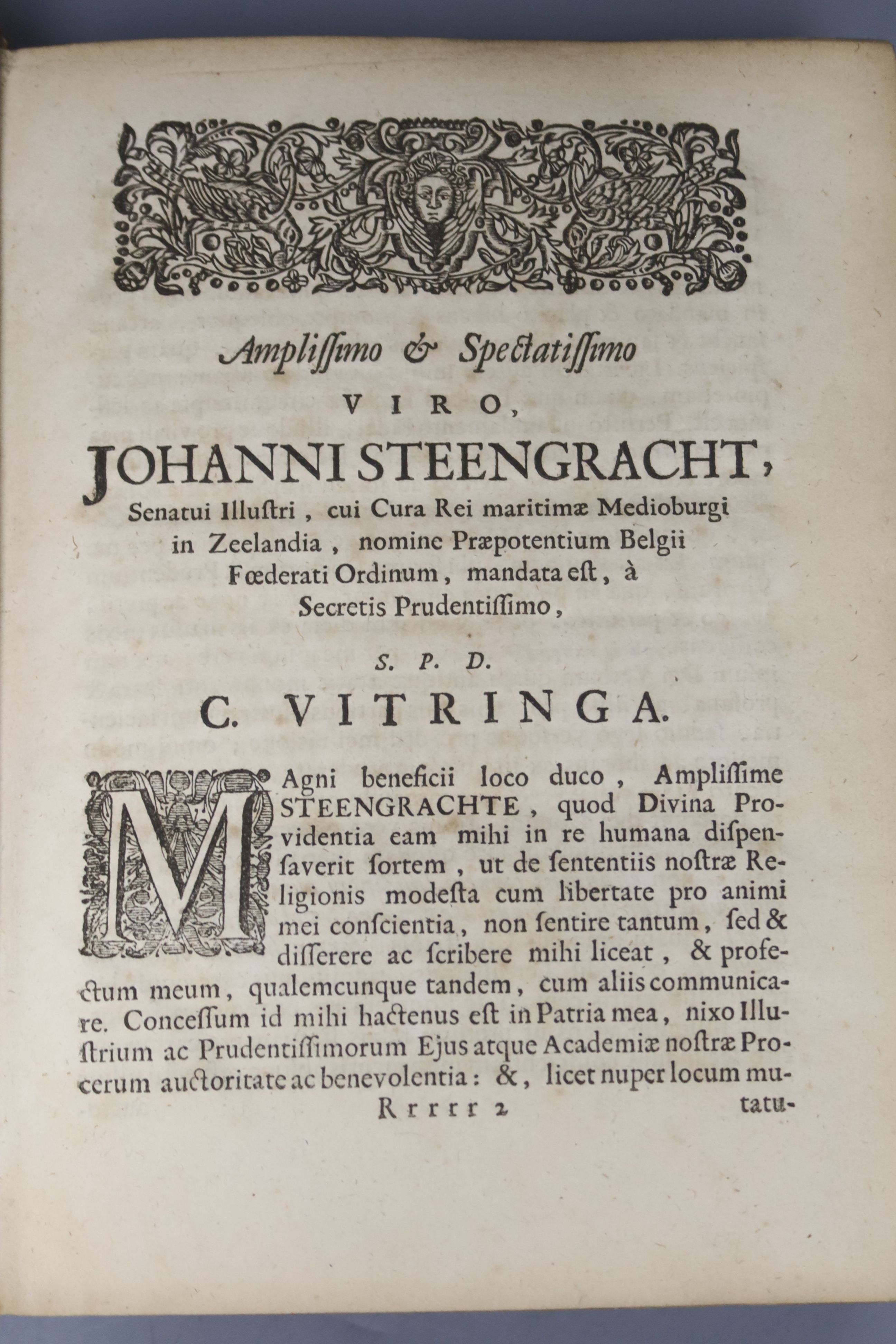 Observationum Sacrarum Liber Quartus 1711, one vol. and Quintus Horatious Flaccus, 1628?